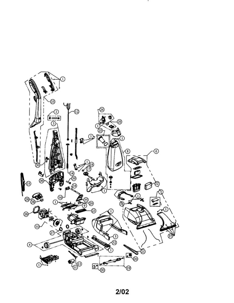 Easy Steamer Diagram and Parts List for CE7000  Dirt Devil Carpet Cleaner